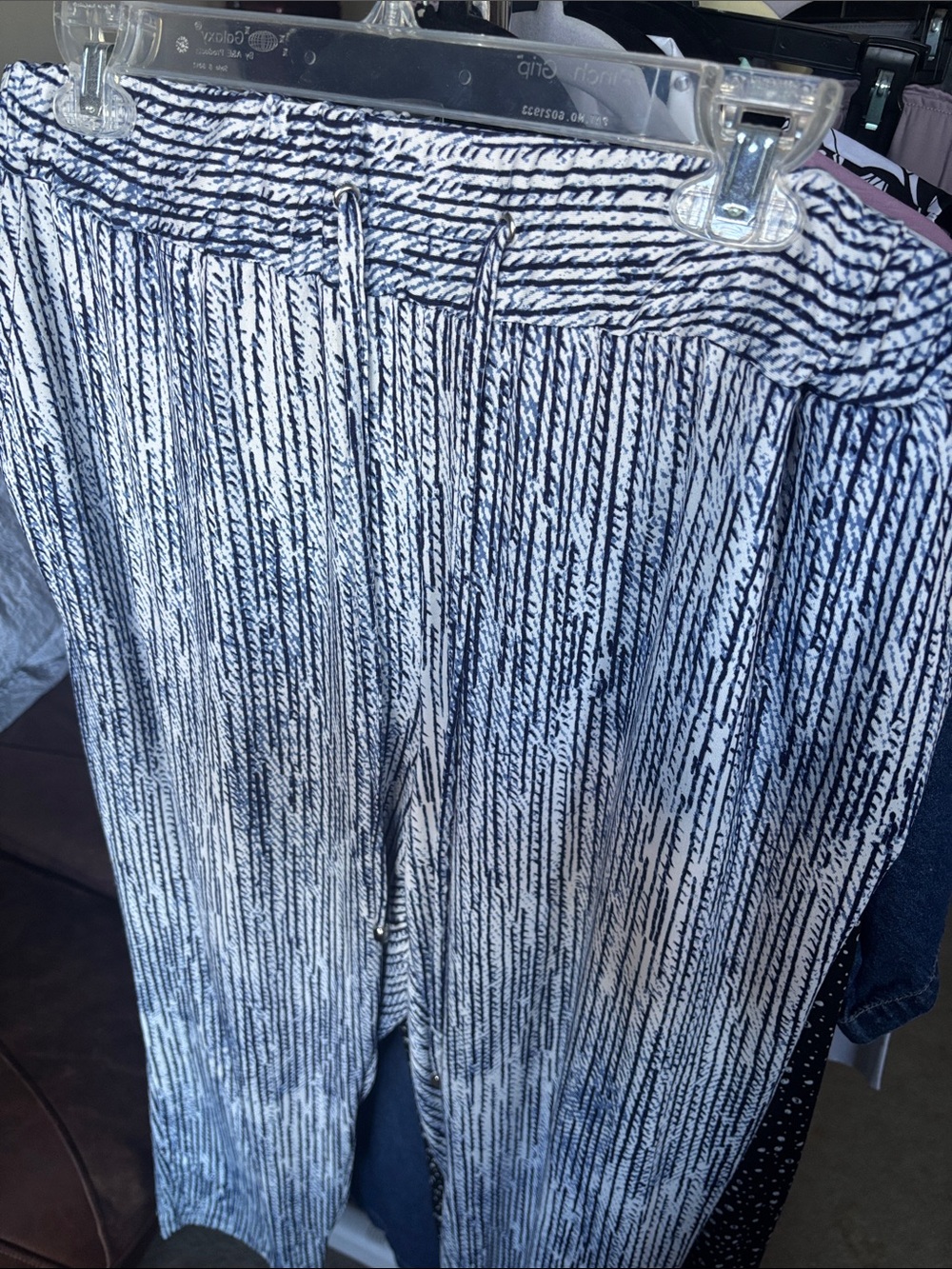 Robert Louis Black & White Vertical Stripe Joggers